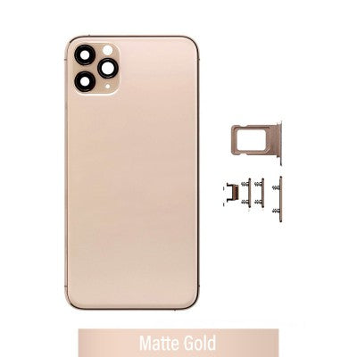 Rear Housing for iPhone 11 Pro Max (NO LOGO)-Matte Gold Rear Housing for iPhone 11 Pro Max (NO LOGO)-Matte Gold